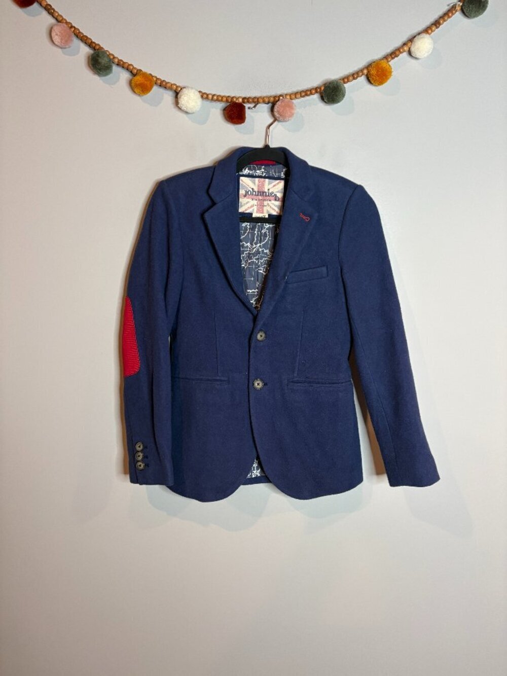 Johnnie B. Boden navy wool blend blazer jacket